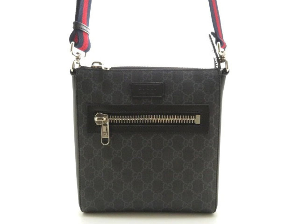 Gucci GG Supreme Messenger Bag Canvas Black